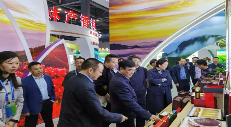 Riikliku metsanduse ja rohumaade administratsiooni ning Jiangxi provintsi metsandusbüroo juhid kontrollivad meie boksi Provincial Forestry Expo